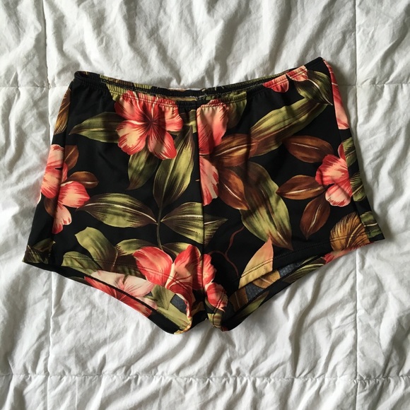 VINTAGE high rise tropical bikini bottoms