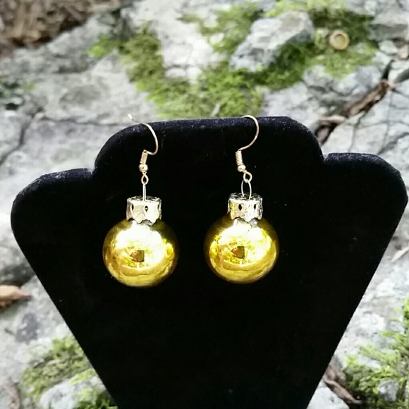 🎄🌟Vintage🆕Christmas Ornament Gold Earrings🎁
