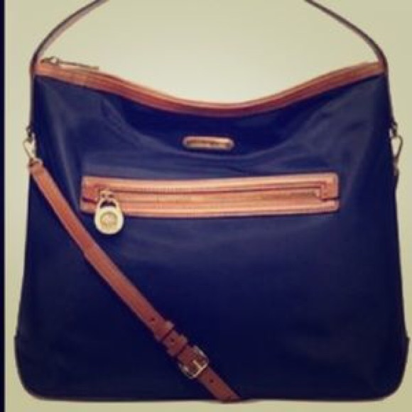 Michael kors navy blue nylon bag