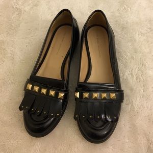 Zara basic Loafers with studs and fringe!