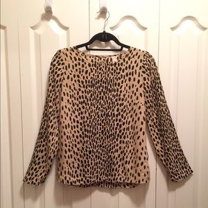 J. Crew Leopard Blouse