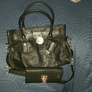 OBO Micheal Kors Black hamilton and wallet