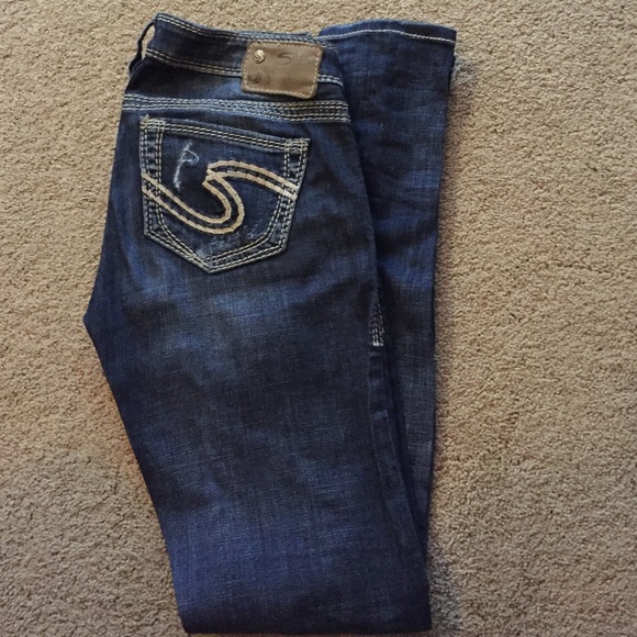 Silver Distressed Jeans