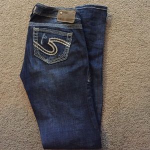 Silver Distressed Jeans