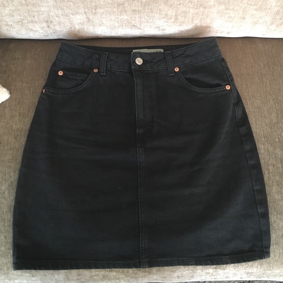 TopShop Moto Black High waisted Skirt