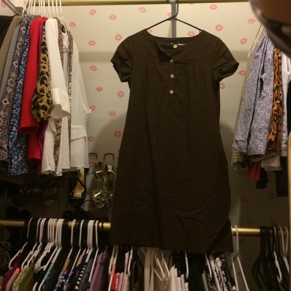 Brown Linen Dress