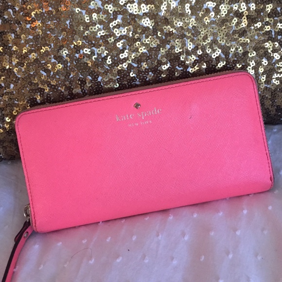 coral Kate spade wallet