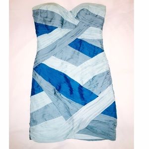 Pretty blue silk cocktail dress