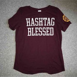 Vs pink  HTF tee shirt hashtag blessed #blessed m