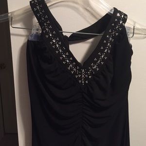 Black halter dress