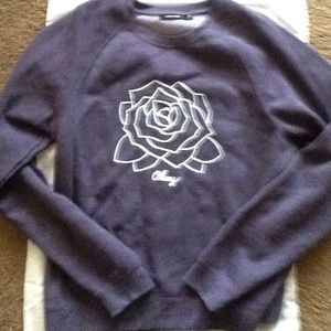 Obey purple fleece sweatshirt