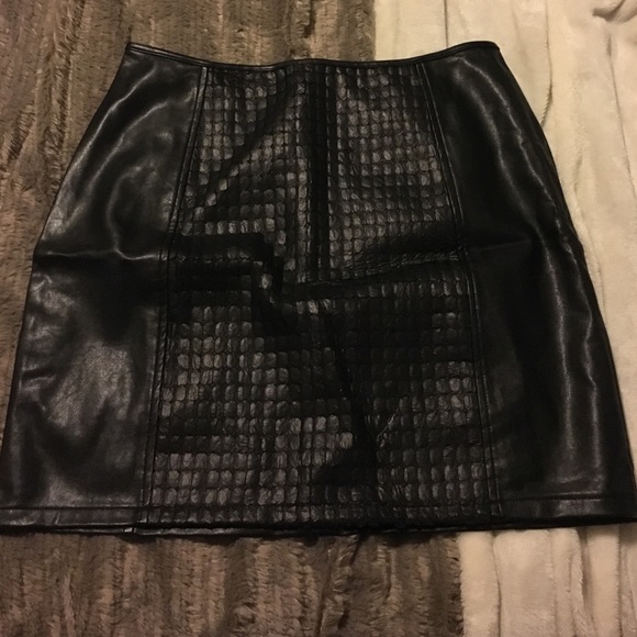 Faux leather black skirt!