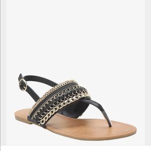 Torrid 'Mixed Media' T-strap Sandal