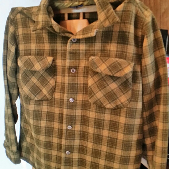 Sold+++++Pendle Button Down 100% Wool Board Shirt