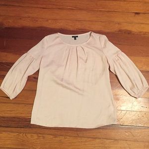 Talbots blouse with origami detail on sleeve