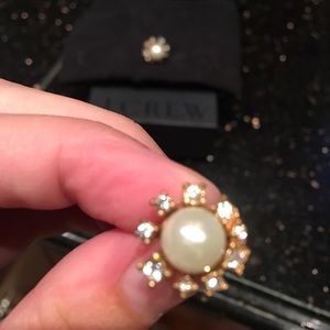 J crew pearl and stud earrings