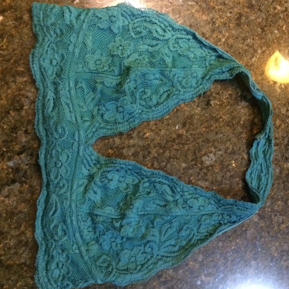 Green urban outfitter bralette.