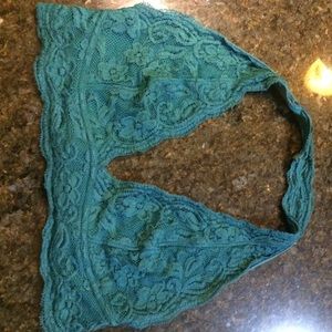 Green urban outfitter bralette.