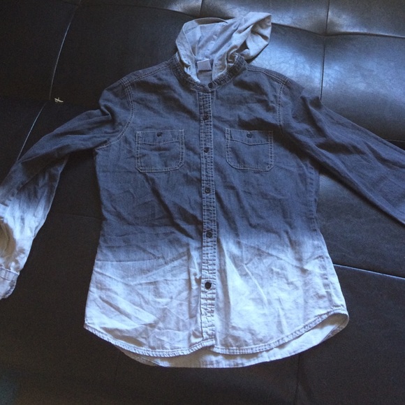 Ombré Denim Button Down Shirt