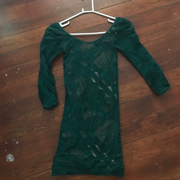 Bebe Green nylon dress 👗