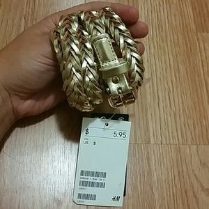H&M Gold Braided Belt