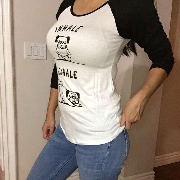 Yoga🐩🐕 Pug Inhale exhale top - Picture 2 of 4