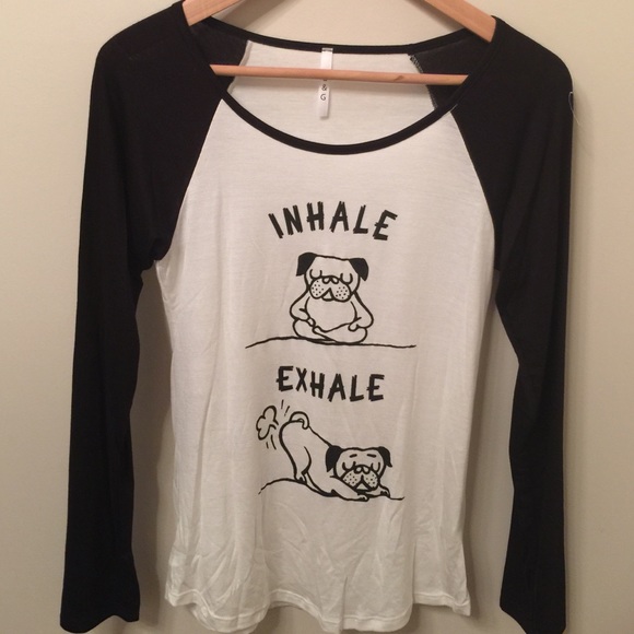 Yoga🐩🐕 Pug Inhale exhale top - Picture 3 of 4
