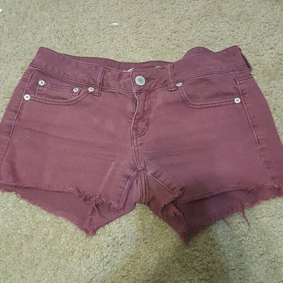 Burgundy American Eagle Shorts