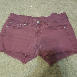 Burgundy American Eagle Shorts