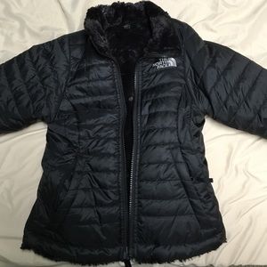 CHILDS BLACK NORTHFACE - reversible - size XXS - 5