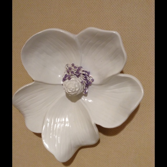 Waterfall Pearl White and Violet Beads Earrings - Picture 2 of 4