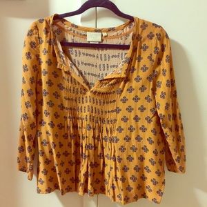 Printed long-sleeve top from Anthropologie.