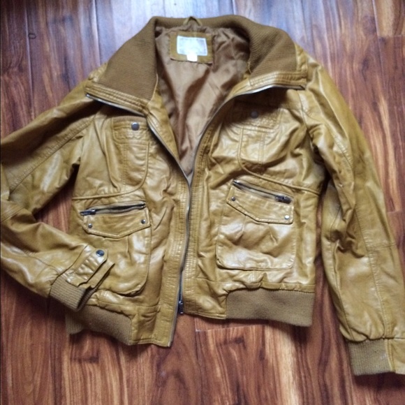 Tan Xhilirarion Leather Jacket
