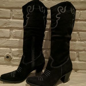 Via Spiga Suede Cowboy Boots