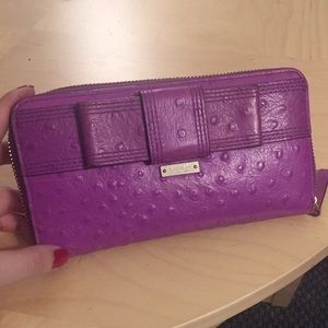Kate Spade Purple Ostrich Wallet