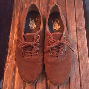 Authentic Low Pro Vans-Brown Suede M 8/ L 9.5