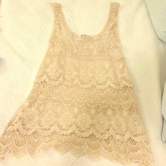 Gorgeous Crocheted top with some lace