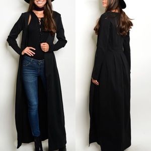 ✨SALE🌙LAST / HP🎉Black Long Cardigan Duster Coat