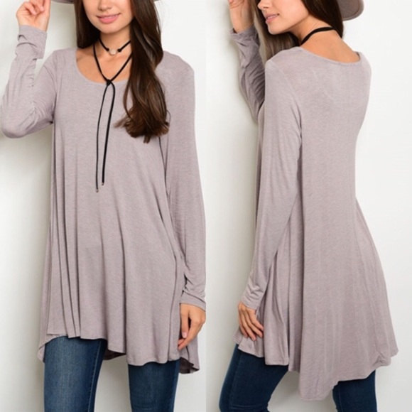 ⚜️NICOLETTE Lavender Taupe Flowy Top