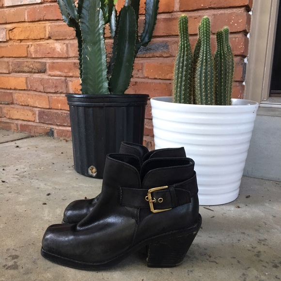 🏍🏍 ASOS Leather Moto Booties 🏍🏍 - Picture 1 of 4