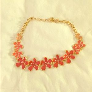Vera Bradley Pink/Gold Flower necklace