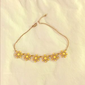 Statement yellow flower necklace