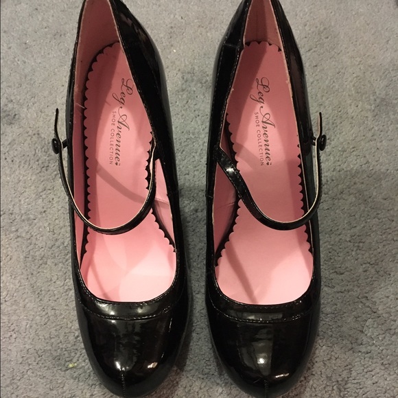 Patent leather baby doll heels