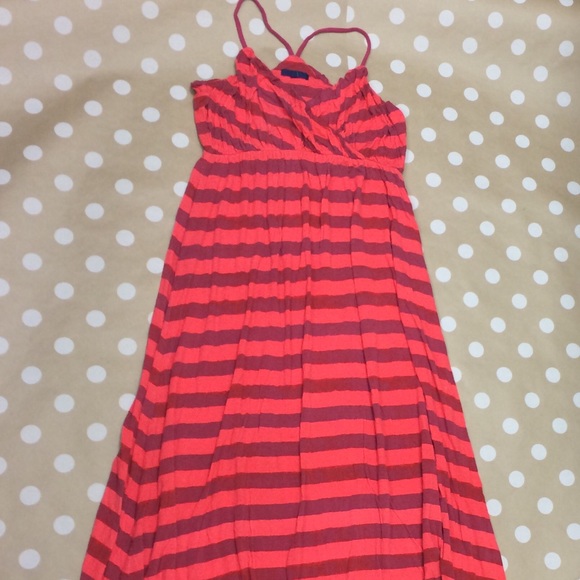 ⭐️GAP red stripe maxi dress