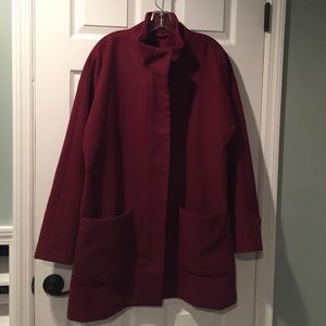 Cranberry Cocoon Coat
