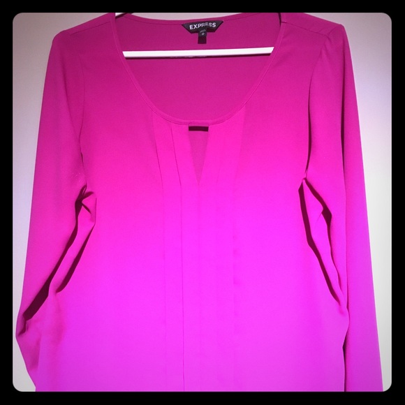 Hot pink/violet chiffon blouse