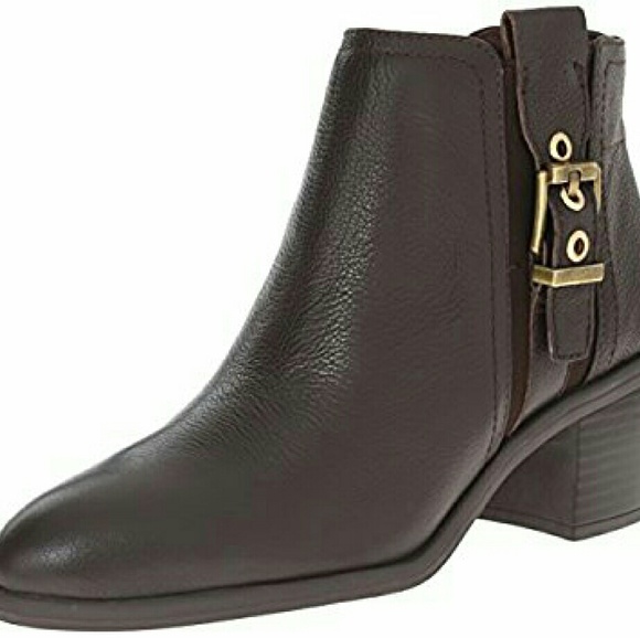 Brown Franco Sarto Chelsea ankle boots