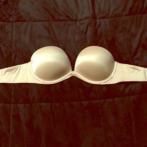 Victoria's Secret nude strapless push up bra
