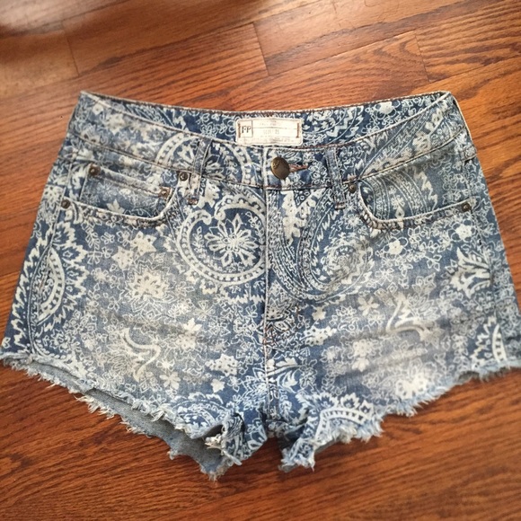 Free people denim shorts