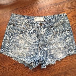 Free people denim shorts
